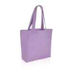 Saco de lona reciclada para compras 240 g/m2 EcoTrace Pocket cor violeta