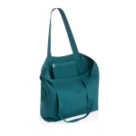 Saco de lona reciclada para compras 240 g/m2 EcoTrace Pocket cor verde esmeralda segunda vista