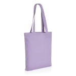 Sacos para merchandising de lona reciclada 285 g/m2 EcoTrace cor violeta