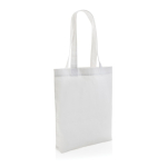 Saco personalizado de lona reciclada por tingir 285 g/m2 EcoTrace Raw cor branco