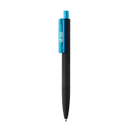 Caneta com padrão geométrico de diamantes tinta azul X3 Soft Black cor azul vista principal