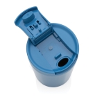 Copo térmico materiais reciclados com sistema anti-gotas 300ml Vaccum cor azul quinta vista