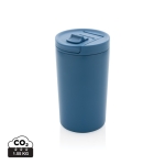 Copo térmico materiais reciclados com sistema anti-gotas 300ml Vaccum cor azul