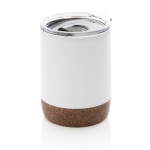 Copo térmico compacto com base de cortiça 180ml Eco Cork Small cor branco