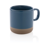 Caneca de cerâmica esmaltada de design original 360ml Artisanal cor azul