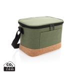 Saco térmico portátil, detalhe em cortiça para 6latas Exclusive Small cor verde mesclado