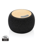 Coluna personalizada sem fios de bambu com microfone Naturalbeat cor cinzento-escuro