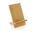 Suporte para telemóvel para brindes de bambu Nature FSC cor madeira