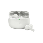 Auriculares Bluetooth sem fios de qualidade carga rápida JBL Wave Beam cor branco vista principal