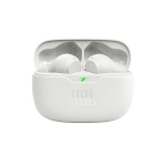 Auriculares Bluetooth sem fios de qualidade carga rápida JBL Wave Beam cor branco quarta vista detalhe