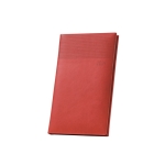 Agendas com logótipo e estampado de pele sintética Pocket Origami cor vermelho