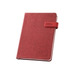 Agendas recicladas personalizadas com elástico A5 Colors Magnet cor vermelho