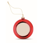 Bola de Natal brilhante com placa para impressão a cor Ø6cm cor vermelho segunda vista