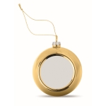 Bola de Natal brilhante com placa para impressão a cor Ø6cm cor dourado segunda vista