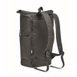 Mochila para portátil com fecho roll-top em poliéster rPET 15'' cor preto segunda vista