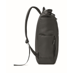 Mochila para portátil com fecho roll-top em poliéster rPET 15'' cor preto