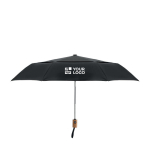 Guarda-chuva dobrável antivento de polialgodão 190T Ø 99cm cor preto vista principal