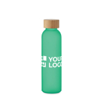 Garrafa de vidro personalizada colorida 500ml Crystal Resistant cor verde transparente vista principal