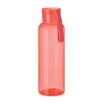 Garrafa de tritan em várias cores com pega de silicone 500ml cor vermelho transparente