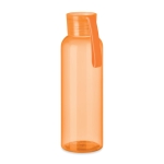 Garrafa de tritan em várias cores com pega de silicone 500ml cor cor-de-laranja transparente