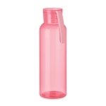 Garrafa de tritan em várias cores com pega de silicone 500ml cor cor-de-rosa transparente