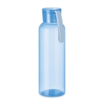 Garrafa de tritan em várias cores com pega de silicone 500ml cor azul-claro transparente