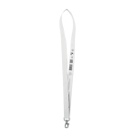 Lanyard de 20 mm de papel reciclado com sementes de flores silvestres cor branco