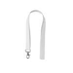 Lanyard de 20 mm de papel reciclado com sementes de flores silvestres cor branco