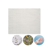 Folha 10 pulseiras de 19 mm de papel reciclado com sementes de flores cor branco