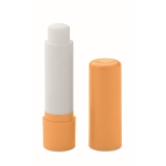 Bálsamo labial vegan, sabor baunilha, FPS10 em estojo de ABS reciclado cor cor-de-laranja