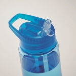 Garrafa de Tritan Renew™ antifugas com palhinha para desporto 650ml cor azul transparente vista fotografia terceira vista