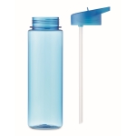 Garrafa de Tritan Renew™ antifugas com palhinha para desporto 650ml cor azul transparente sexta vista