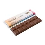 Tablete retangular de chocolate de leite ou negro 75 g cor branco