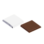 Minichocolates de chocolate de leite embalagem reciclada 5g cor branco segunda vista