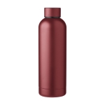 Garrafa térmica personalizada de aço reciclado acabamento mate 500 ml cor bordeaux primeira vista