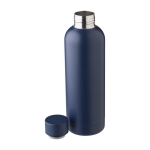 Garrafa térmica personalizada de aço reciclado acabamento mate 500 ml cor azul-marinho terceira vista