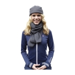 Conjunto polar de poliéster com gorro e cachecol 200 g/m2 primeira vista