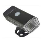 Luz COB para o guiador da bicicleta com carregamento USB cor preto