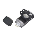 Luz COB para o guiador da bicicleta com carregamento USB cor preto quinta vista