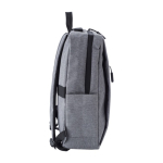 Mochila executiva quadrada para portátil de 15'' com USB Activewear cor cinzento terceira vista