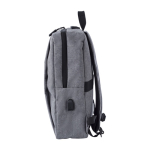 Mochila executiva quadrada para portátil de 15'' com USB Activewear cor cinzento quarta vista