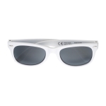 Óculos de sol de plástico reciclado com proteção UV400 cor branco primeira vista