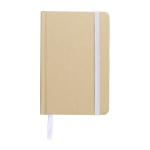 Caderno kraft, capa cartão reciclado apr. folhas A6 pautadas cor branco primeira vista