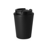 Copo takeaway de plástico reciclado de parede dupla 300 ml cor preto primeira vista