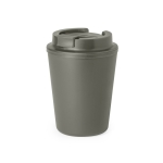 Copo takeaway de plástico reciclado de parede dupla 300 ml cor cinzento primeira vista