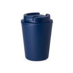 Copo takeaway de plástico reciclado de parede dupla 300 ml cor azul-marinho primeira vista