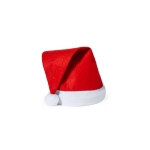 Gorro de Pai Natal de poliéster, vermelho/branco p. crianças segunda vista