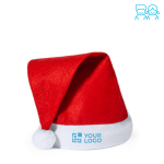 Gorro de Pai Natal de poliéster, vermelho/branco p. crianças vista principal