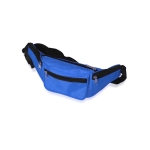 Bolsa de cintura de poliéster com 4 bolsos e alça ajustável cor azul primeira vista