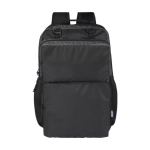 Mochila poliéster reciclado PC bolsa de cintura amovível 15'' cor preto segunda vista frontal